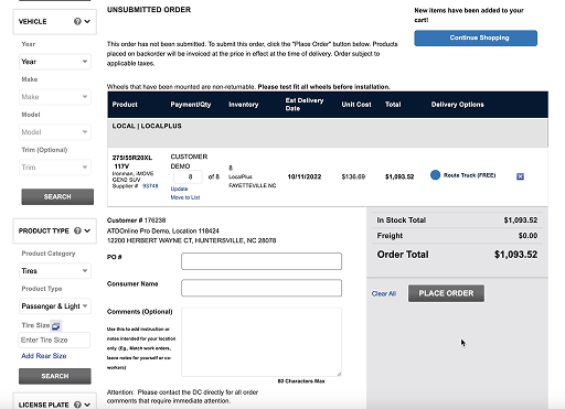 Pre-redesign checkout flow